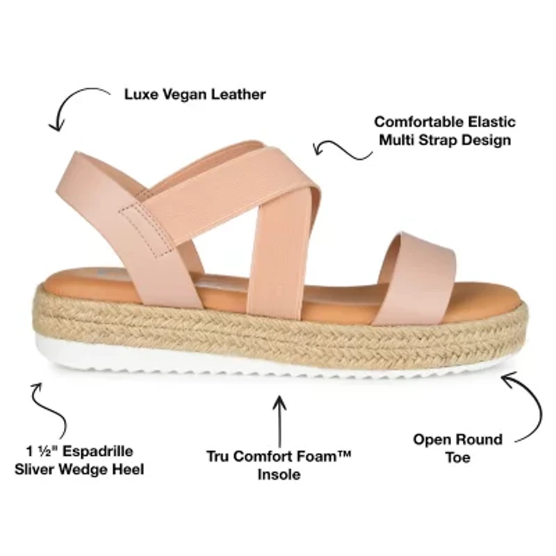 Journee Collection Womens Caroline Wedge Sandals