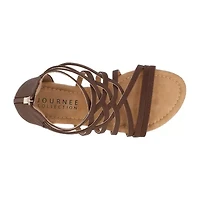 Journee Collection Womens Hanni Criss Cross Strap Gladiator Sandals