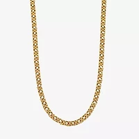 Made in Italy Unisex Adult 14K Gold 24 Inch Byzantine Chain Necklace