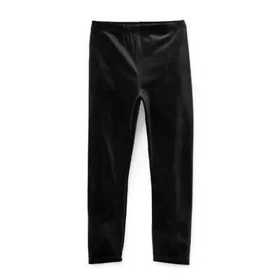 Okie Dokie Velour Toddler & Little Girls Knit Full Length Leggings