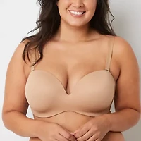 Ambrielle Everyday Lightly Lined Womens Medium Support Underwire Strapless Bra 306305