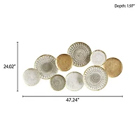 Madison Park Legion Geometric Metal Discs Wall Sculpture