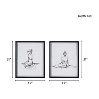 Madison Park Feminine Figures 2-pc. Framed Wall Art Set