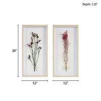 Madison Park Avant Dried Flower Shadow Box 2-pc. Framed Wall Art Set