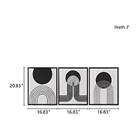 Urban Habitat Cosmic Curl Framed Canvas 3-pc Wall Art Set