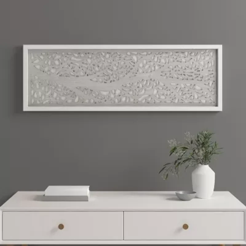 Madison Park Laurel Branches Laser Cut Tree Wood Wall Art
