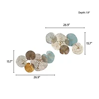 Madison Park Lenzie Lily Pad Leaves Metal 2-pc. Wall Art Set