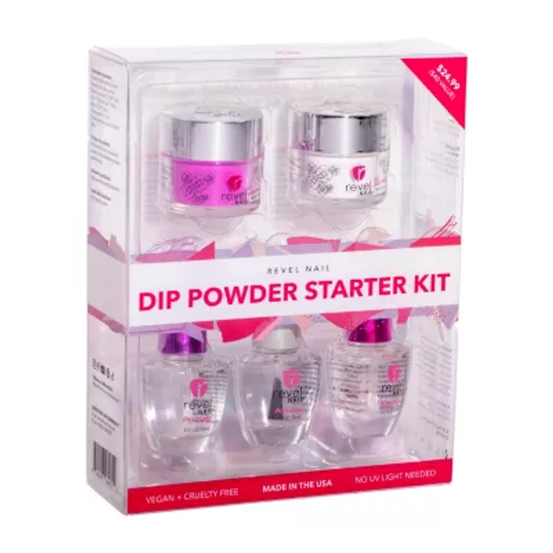 Revel Nail Dip Powder  Two Color Starter Kit Value Set