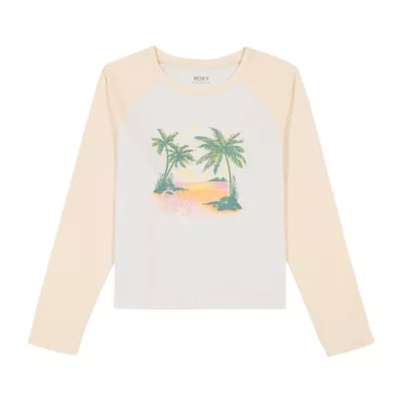 Roxy Big Kid Girls Crew Neck Long Sleeve Regular Fit Graphic T-Shirt