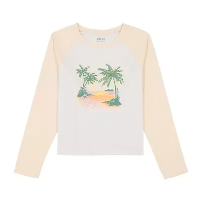 Roxy Big Kid Girls Crew Neck Long Sleeve Regular Fit Graphic T-Shirt