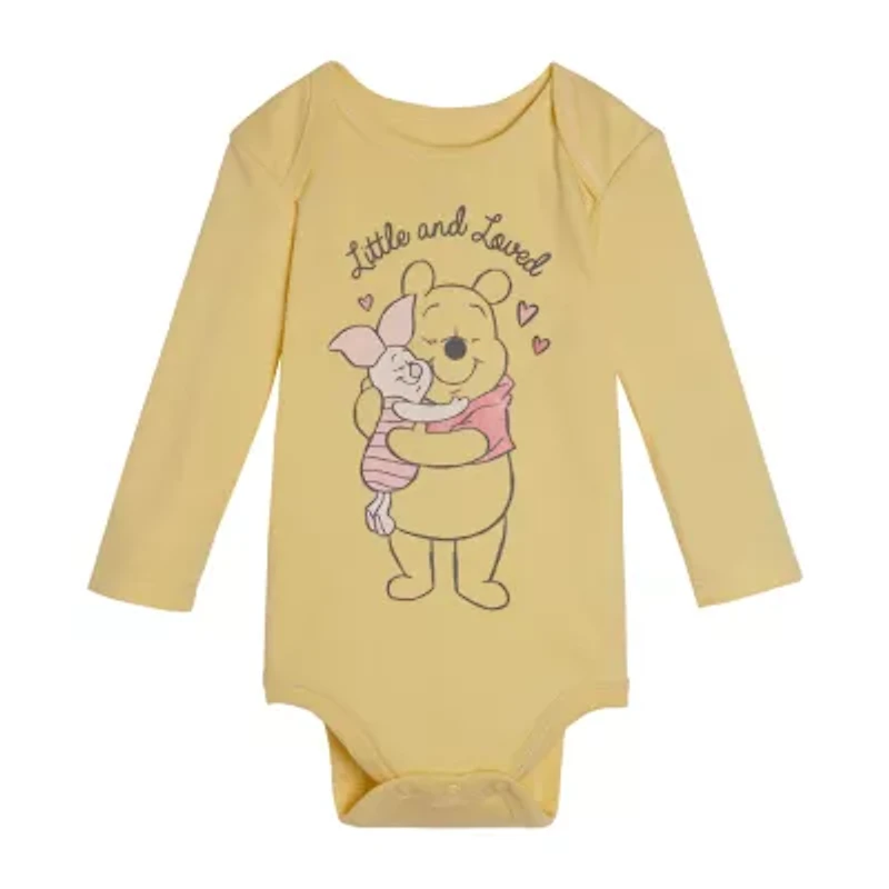 Disney Baby Girls Winnie The Pooh Crew Neck Long Sleeve Bodysuit