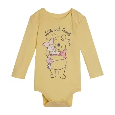 Disney Baby Girls Winnie The Pooh Crew Neck Long Sleeve Bodysuit
