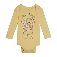 Disney Baby Girls Winnie The Pooh Crew Neck Long Sleeve Bodysuit