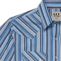 Ely Cattleman Textured Plaid Mens Long Sleeve Western Shirt