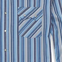 Ely Cattleman Textured Plaid Mens Long Sleeve Western Shirt