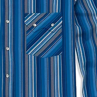 Ely Cattleman Textured Plaid Mens Long Sleeve Western Shirt