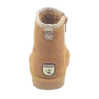 BEARPAW Toddler Jessica Suede Booties with Faux-Fur Lining