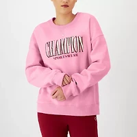 Champion Powerblend Womens Crew Neck Long Sleeve Sweatshirt