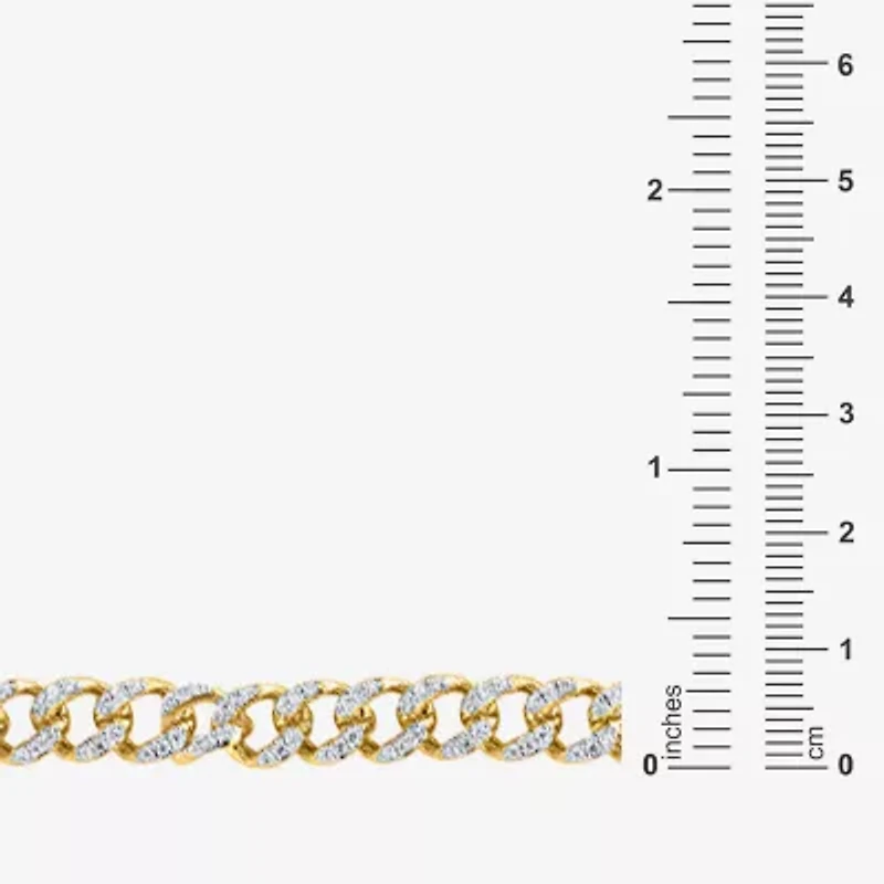 Mens 14K Gold Over Silver 22 Inch Chain Necklace