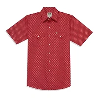 Ely Cattleman Mini Bandana Print Mens Short Sleeve Western Shirt