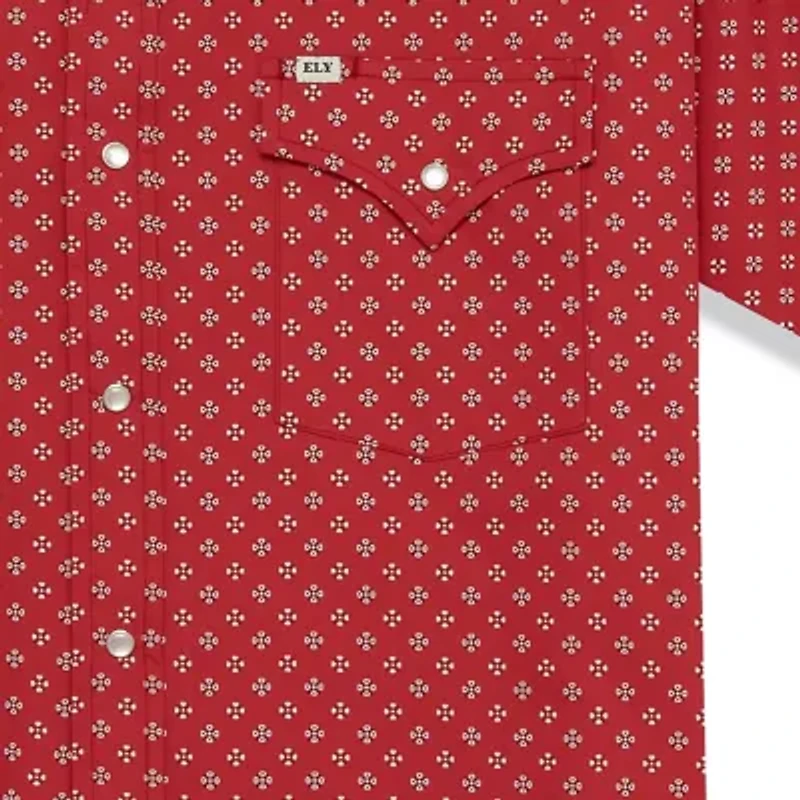Ely Cattleman Mini Bandana Print Mens Short Sleeve Western Shirt