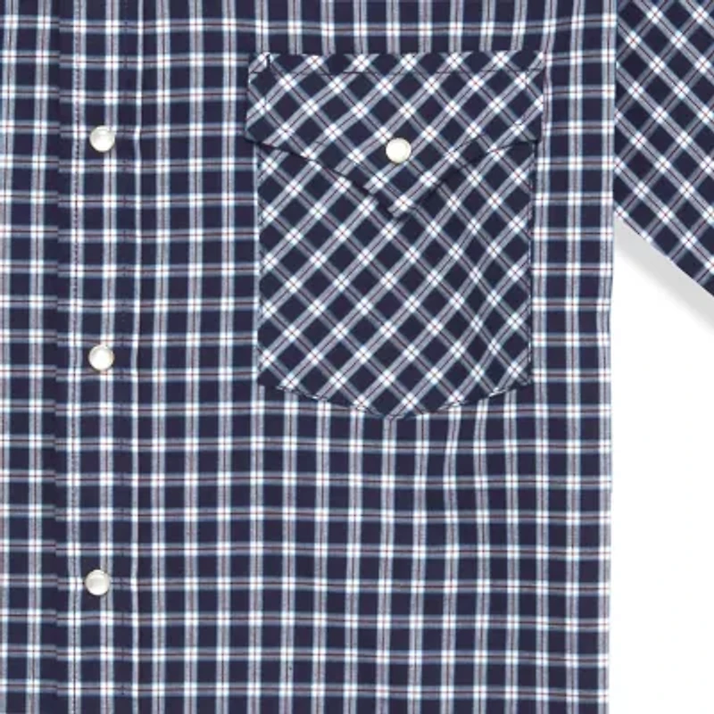 Ely Cattleman Classic Check Mens Short Sleeve Western Shirt