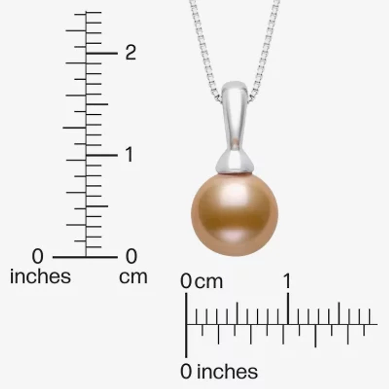 Womens Cultured Freshwater Pearl Sterling Silver Ball 18 Inch Pendant Necklace