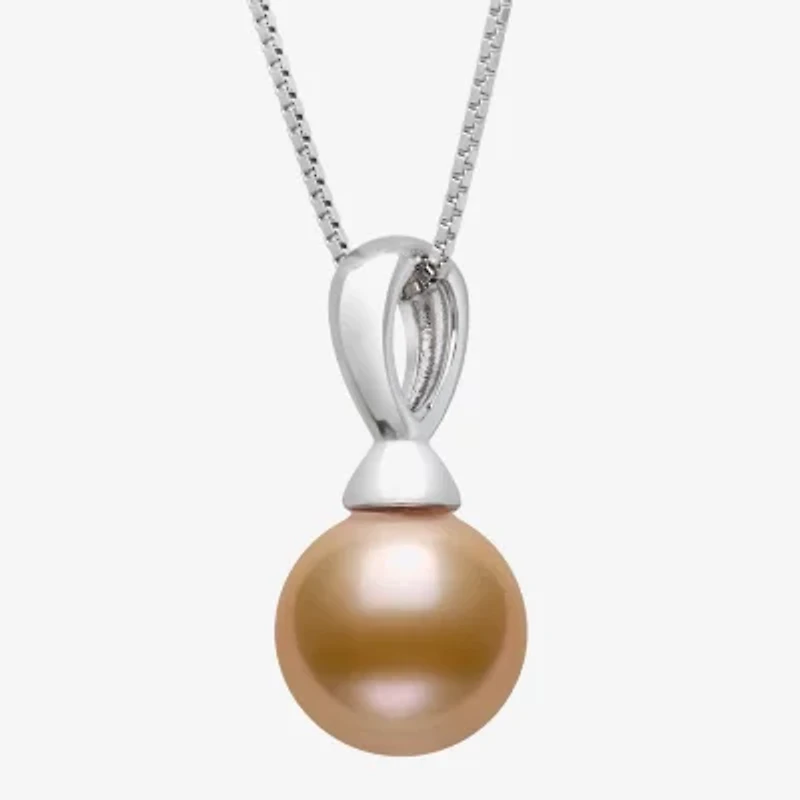 Womens Cultured Freshwater Pearl Sterling Silver Ball 18 Inch Pendant Necklace