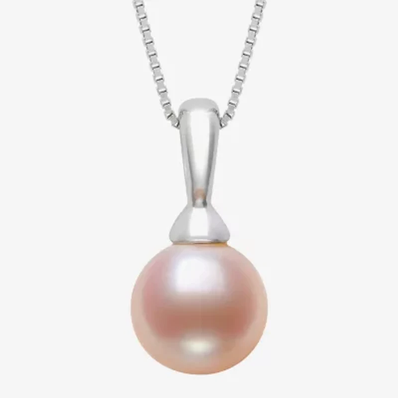 Womens Cultured Freshwater Pearl Sterling Silver Ball 18 Inch Pendant Necklace