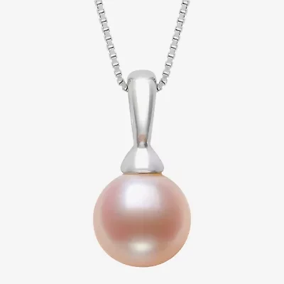 Womens Cultured Freshwater Pearl Sterling Silver Ball 18 Inch Pendant Necklace