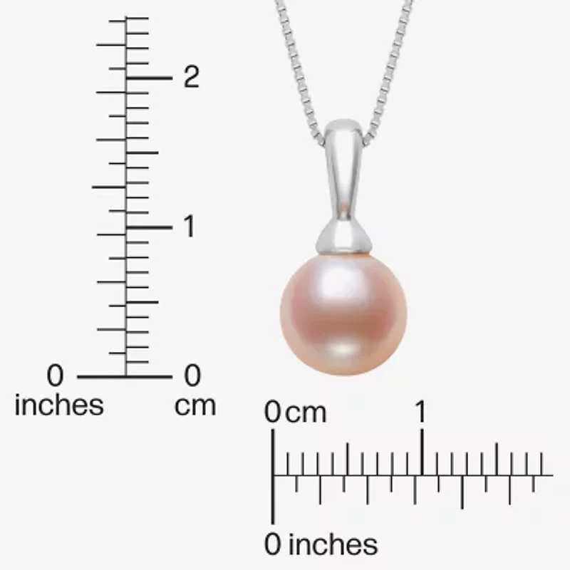 Womens Cultured Freshwater Pearl Sterling Silver Ball 18 Inch Pendant Necklace