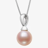 Womens Cultured Freshwater Pearl Sterling Silver Ball 18 Inch Pendant Necklace