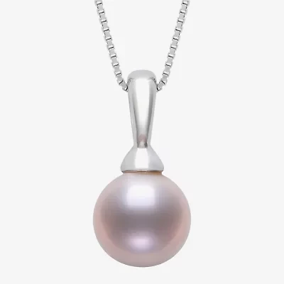 Womens Cultured Freshwater Pearl Sterling Silver Ball 18 Inch Pendant Necklace