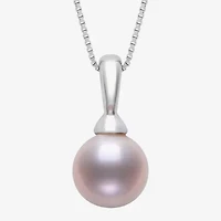 Womens Cultured Freshwater Pearl Sterling Silver Ball 18 Inch Pendant Necklace