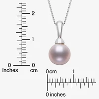Womens Cultured Freshwater Pearl Sterling Silver Ball 18 Inch Pendant Necklace