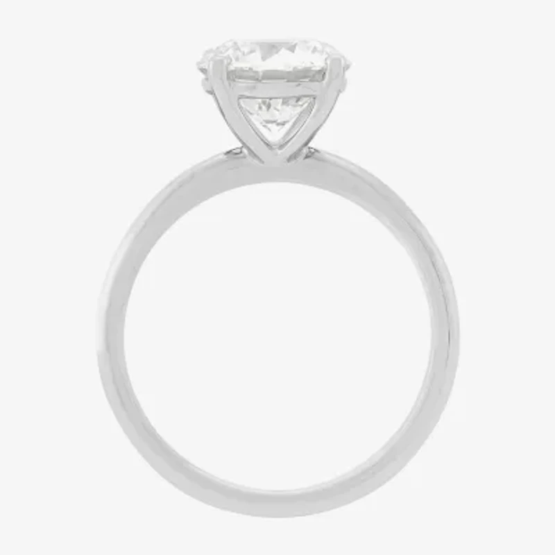 Womens 2 1/2 CT. T.W. Lab Grown White Diamond 14K Gold Round Solitaire Engagement Ring