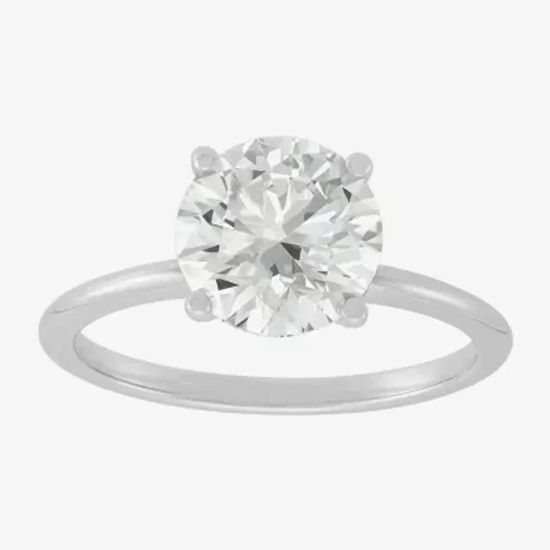 Womens 2 1/2 CT. T.W. Lab Grown White Diamond 14K Gold Round Solitaire Engagement Ring