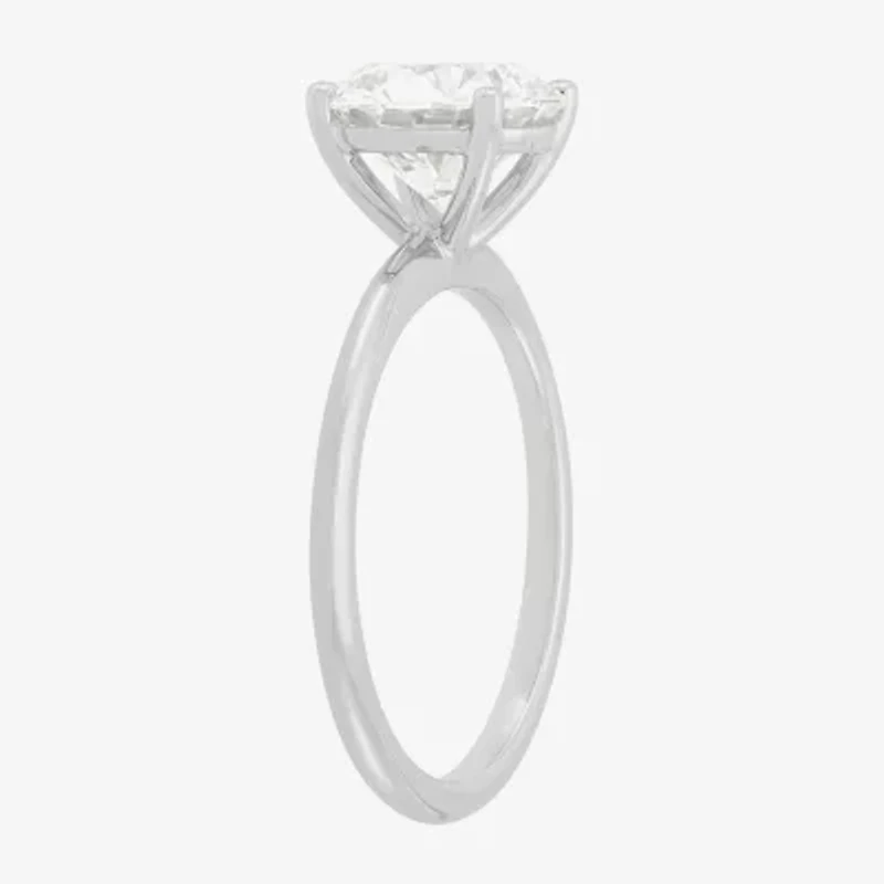 Womens 2 1/2 CT. T.W. Lab Grown White Diamond 14K Gold Round Solitaire Engagement Ring
