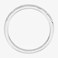 Womens 1/10 CT. T.W. Lab Grown White Diamond 10K White Gold Band