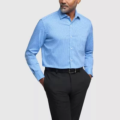 Van Heusen Everyday Defense Stain Shield Mens Regular Fit Stretch Fabric Wrinkle Free Long Sleeve Dress Shirt