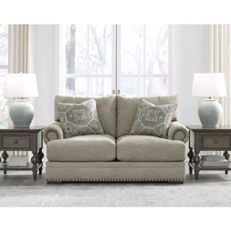 Signature Design by Ashley Galemore Loveseat in Neutral Gray Brown