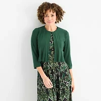 Danny & Nicole Womens Floral Midi Jacket Dress