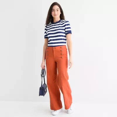 St. John's Bay Womens Tall Wide Leg Trouser