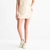 by&by Womens Mid Rise Wrap Skirt-Juniors