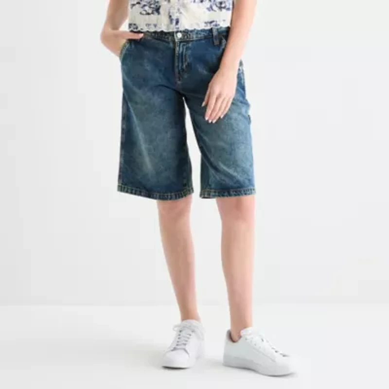 Arizona Womens Low Rise Denim Short