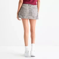 Arizona Cheetah Womens Juniors Denim Skirt
