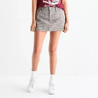 Arizona Cheetah Womens Juniors Denim Skirt