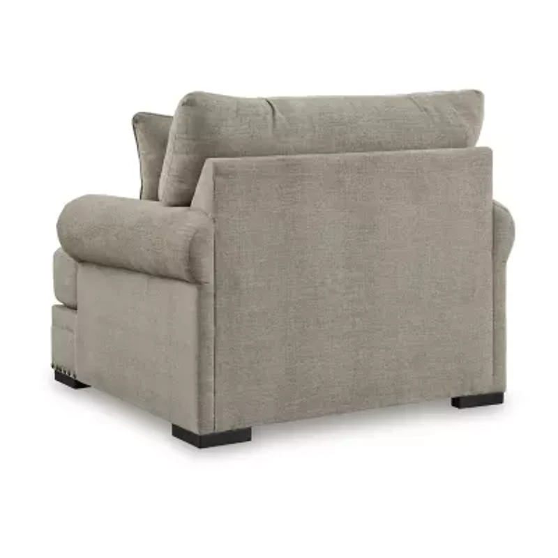Signature Design by Ashley Galemore Upholstered Oversized Chair in Neutral Gray Brown