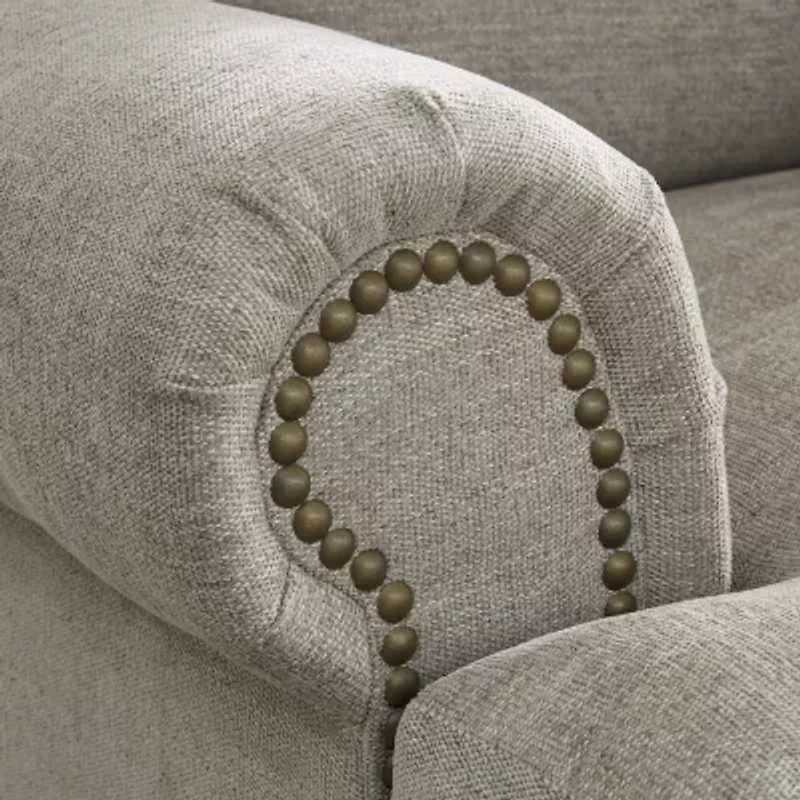 Signature Design by Ashley Galemore Upholstered Oversized Chair in Neutral Gray Brown