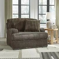 Signature Design by Ashley Aylesworth Upholstered Oversized Chair in Dark Brown